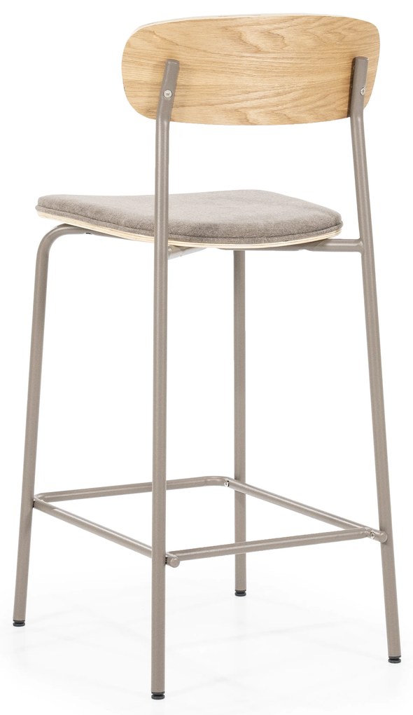 Scaun de bar Skoladin lemn de frasin taupe 95 cm