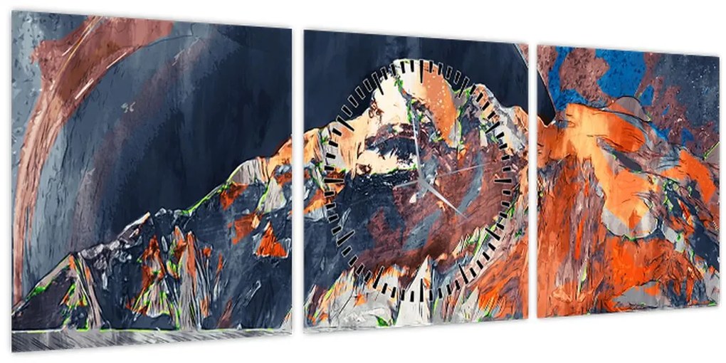 Tablou - Ilustrație de sweathouses (cu ceas) (90x30 cm)
