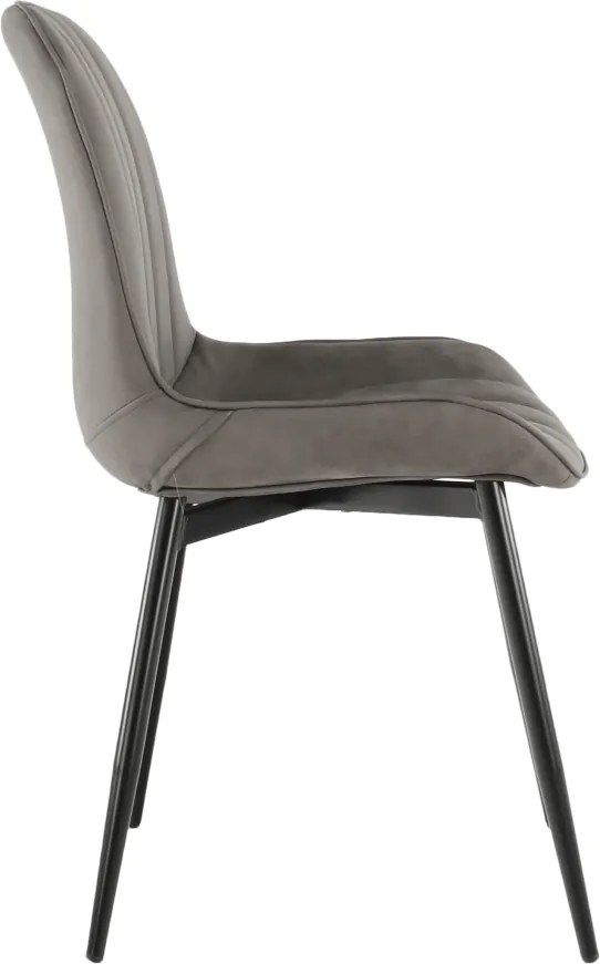 Scaun, piele ecologică gri deschis/negru, HAZAL