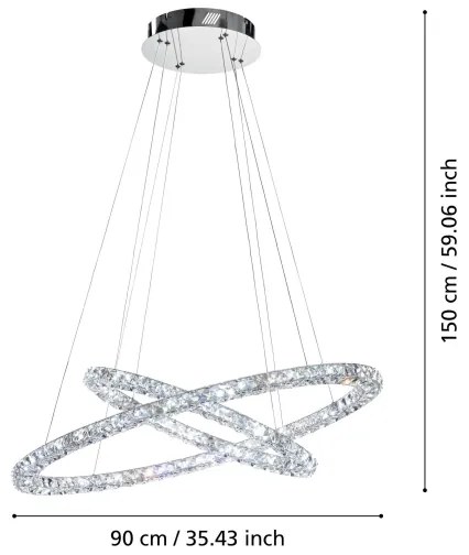 Eglo 93946 Lampa suspendata TONERIA LED/56,1W/230V