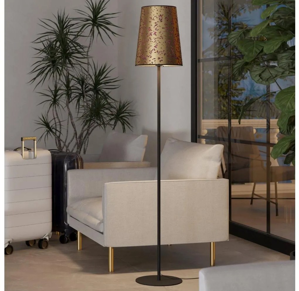 Lampadar Eglo 390295 CASTUERA 1xE27/25W/230V auriu/roz