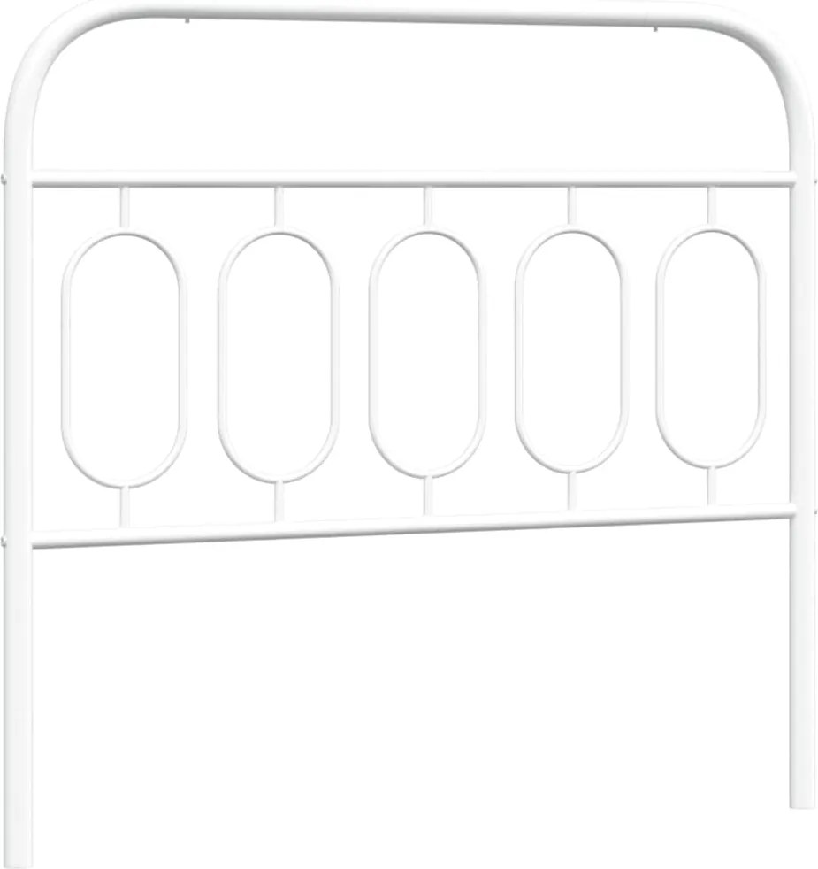 vidaXL Tăblie de pat de schimb metalică, alb, 100 cm