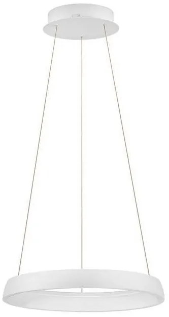 Lustra circulara aluminiu alb LED CCT OVIA 45cm