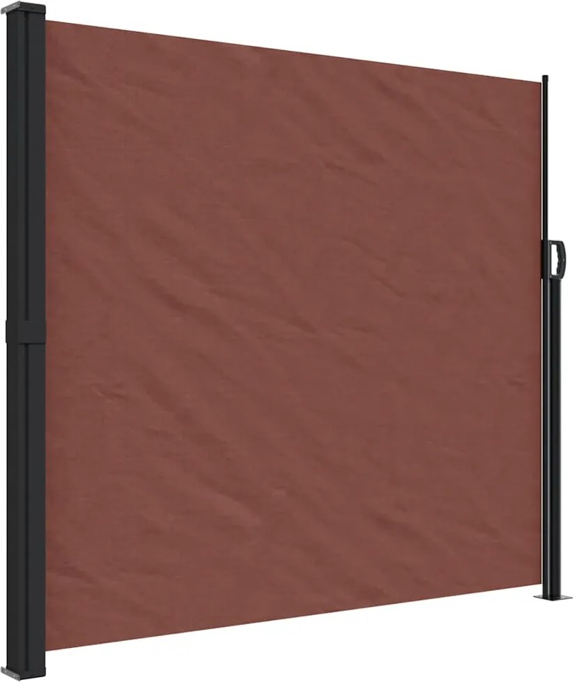 vidaXL Copertina laterală retractabilă, maro, 180x500 cm
