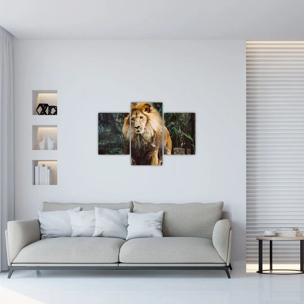 Tablou cu leu în natură (90x60 cm)