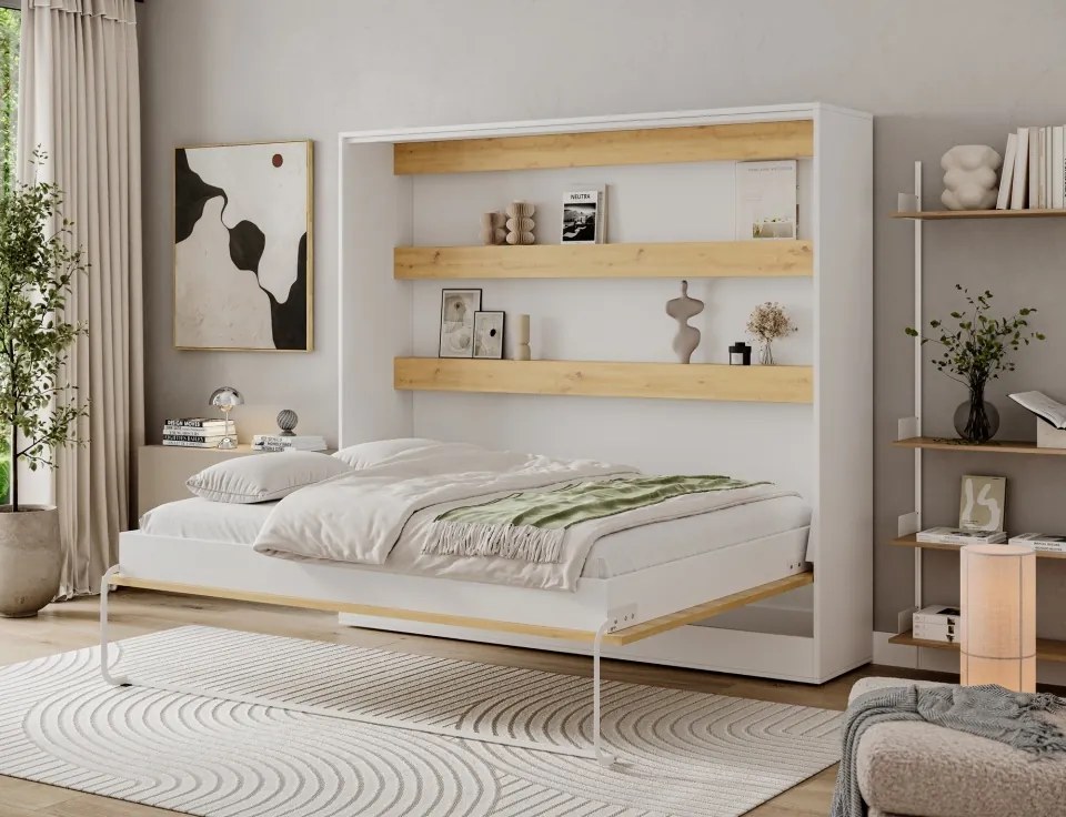 Pat rabatabil Devesto Horizontal Wall 160 Artisan Eiche, 200x160 cm – Artisan Eiche