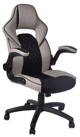 Scaun birou Q372 Piele Ecologica Negru/Bej