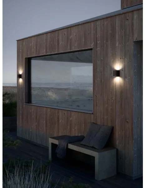 Nordlux - Aplică LED de perete pentru exterior CANTO 2xLED/6W/230V IP44 neagră