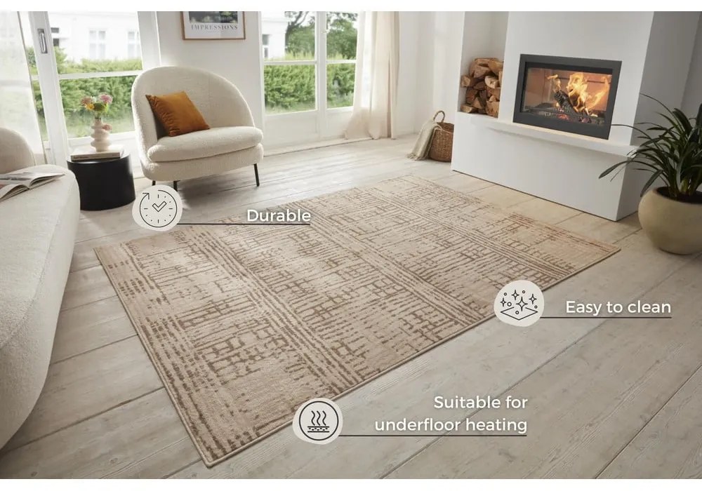 Covor maro/bej 240x340 cm Terrain – Hanse Home