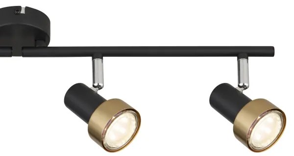 Spot Globo 57917-4G MASON 4xGU10/25W/230V negru/auriu