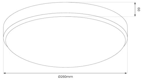 Plafonieră LED MAYA, 10W/230V, Ø 26 cm, crom lucios
