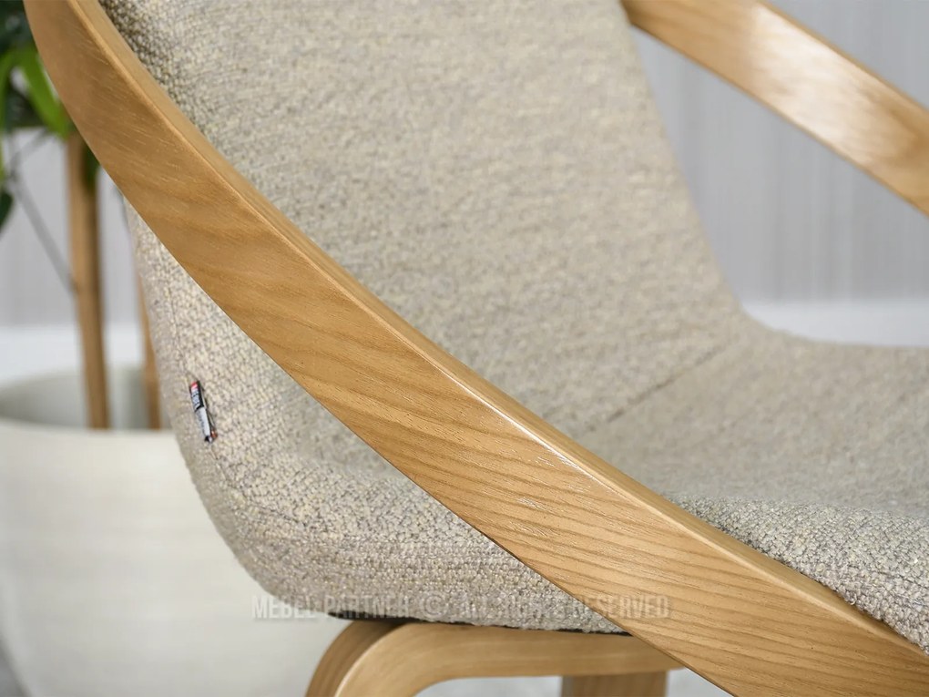Scaun Lila K (bej + stejar). Promo -14%. 1111104