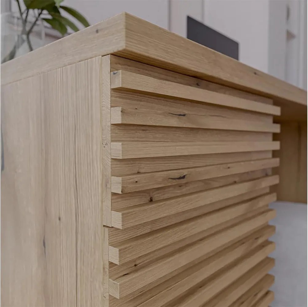 Birou lemn masiv Basko Stejar 120/, 140 × 60 × 75 cm - 140x60x75