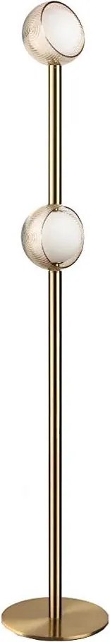 Ideal Lux - Lampă de podea LED BLOOM, 2xLED/5,5W/230V, CRI 90, auriu/bej fumuriu