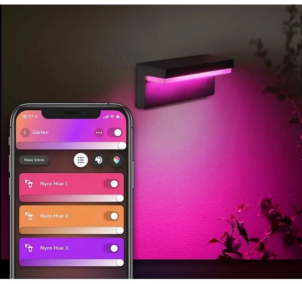 Philips 17456/30/P7 - LED RGB Aplică perete exterior Hue NYRO LED/13,5W/230V