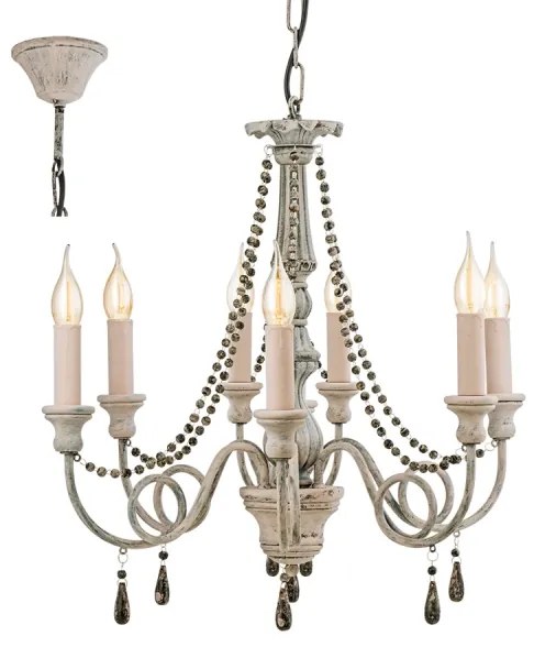 Eglo 49822 - Lustră cu lanț COLCHESTER 8xE14/40W