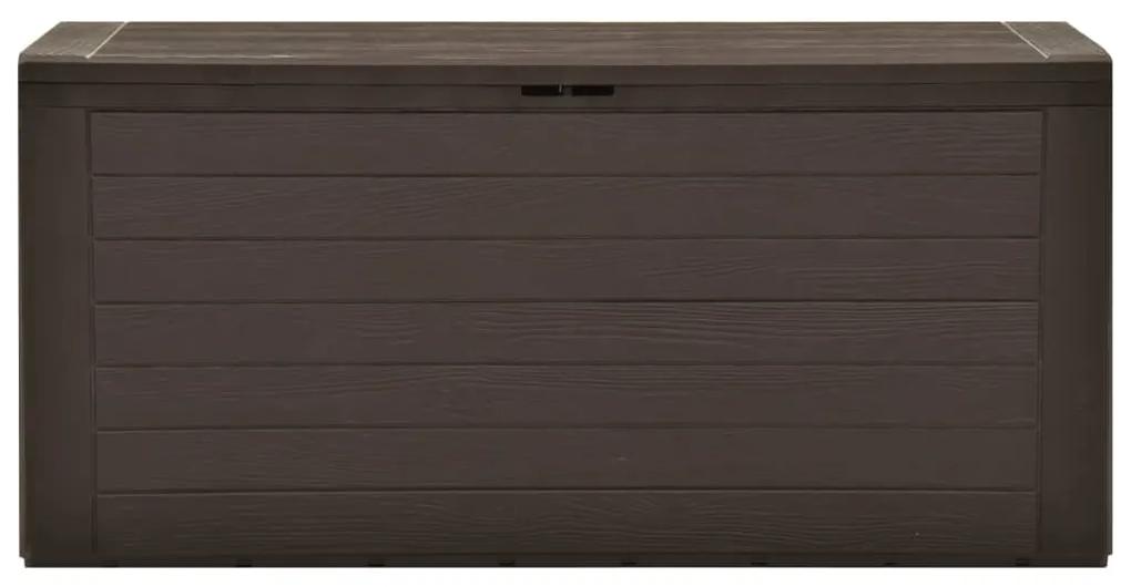 Lada de depozitare pentru gradina, maro, 116 x 44 x 55 cm Maro, 280 l