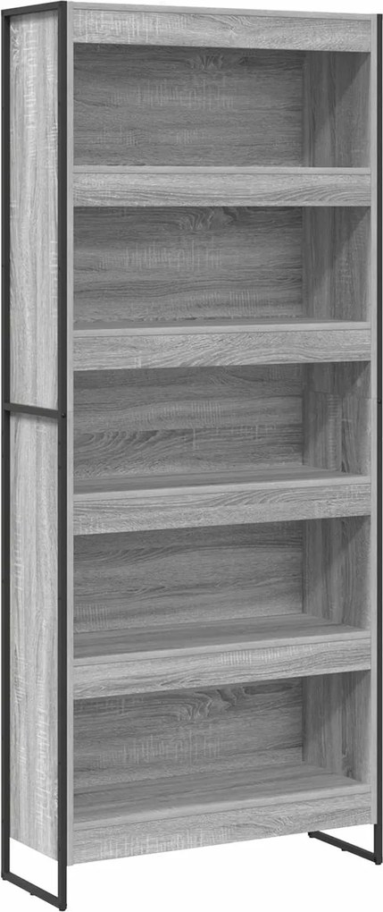 vidaXL Dulap pentru cărți 2 pcs Gri Sonoma 80 x 30 x 155 cm