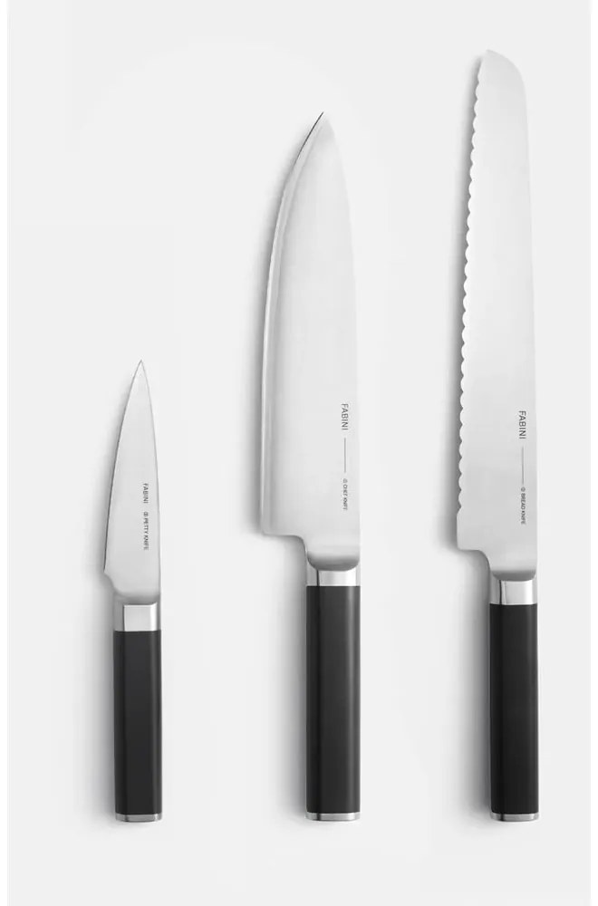 Set de cuțite din oțel inoxidabil 3 buc. Trino – FABINI