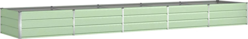 vidaXL Jardinieră Verde pastel 480 x 100 x 45 cm Oțel Galvanizat