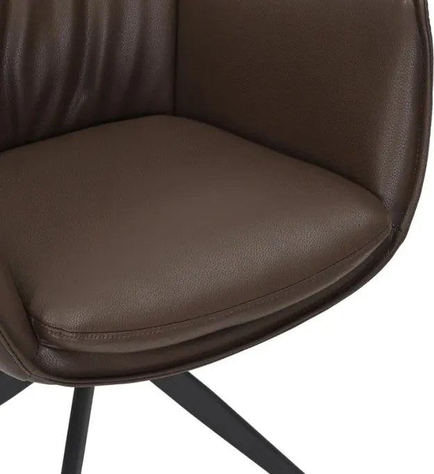 Set de 2 scaune pivotante VOGUE piele sintetica maro