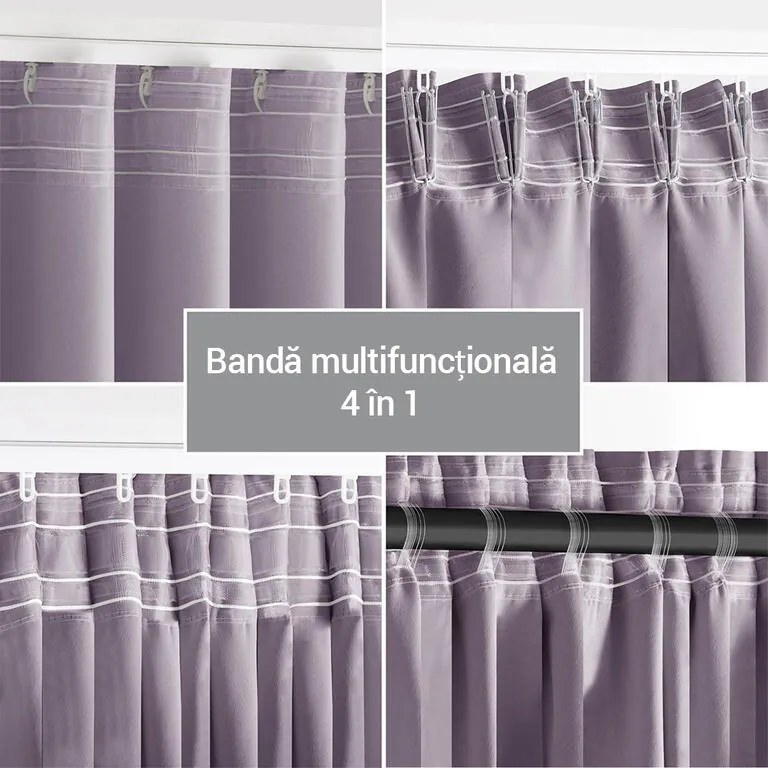 Draperie groasă blackout RESTILO roz 140 x 245 cm 1 buc