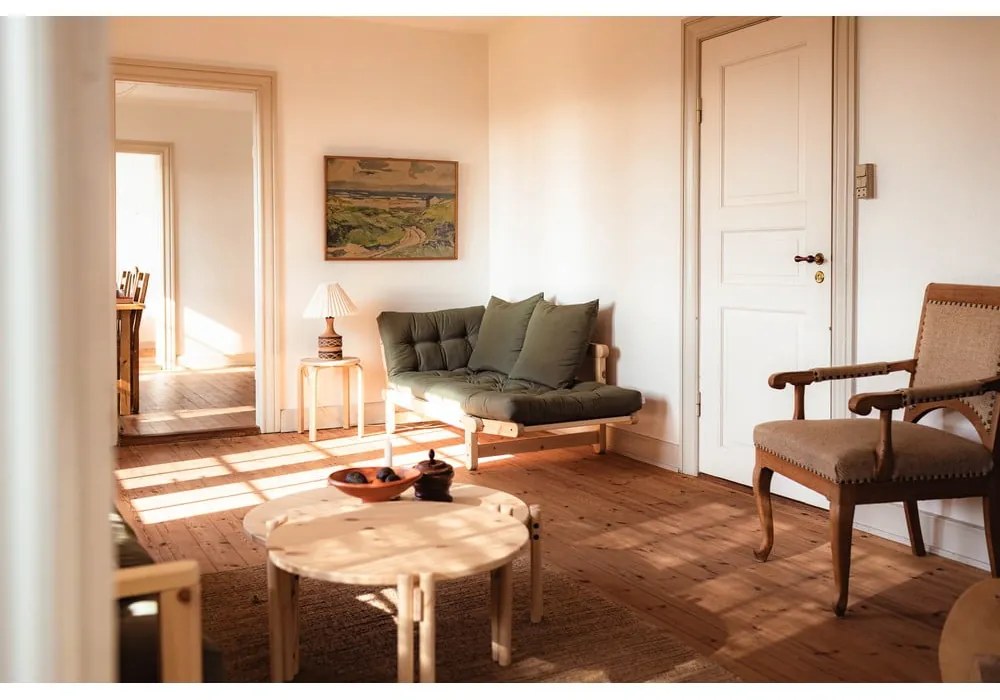 Măsuță de cafea neagră rotundă din lemn masiv de pin ø 60 cm Sticks – Karup Design