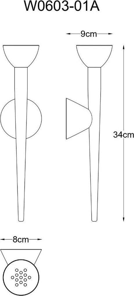 Aplica de perete LED modern BOSTON auriu