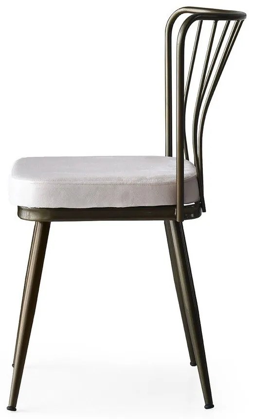 Scaune de dining gri 2 buc. din metal Yildiz – Kalune Design