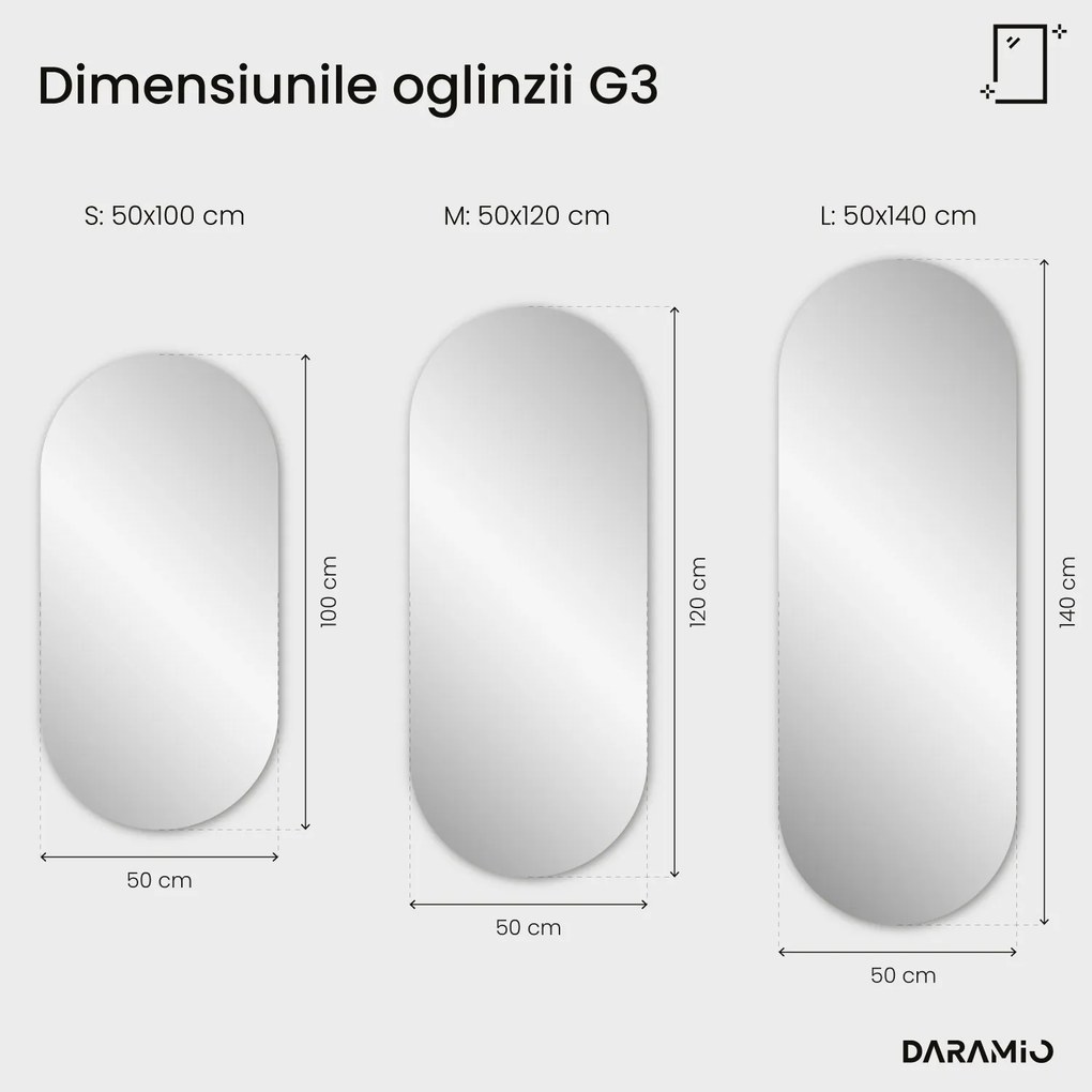 Oglindă atipică cu iluminare LED G3