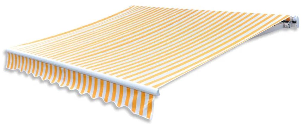 Panza copertina, galben  alb, 4x3 m (cadrul nu este inclus) Galben si alb, 400 x 300 cm