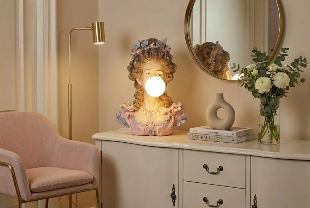 Lampa de masa sub forma de bust LADY 60cm