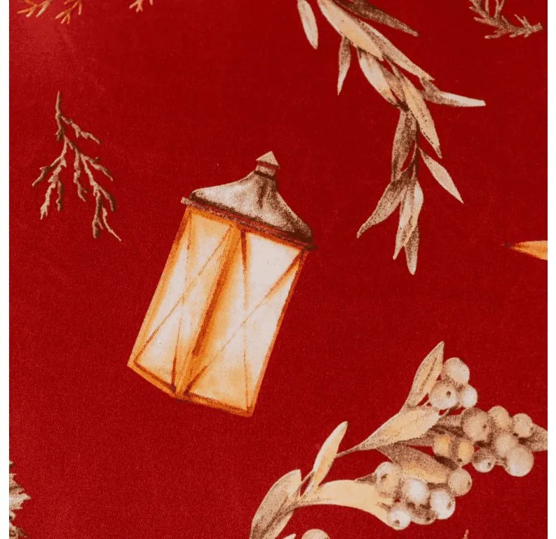Lenjerie de pat din microfibra GOLD CHRISTMAS rosu Dimensiune lenjerie de pat: 2 buc 70 x 90 cm | 200 x 220 cm