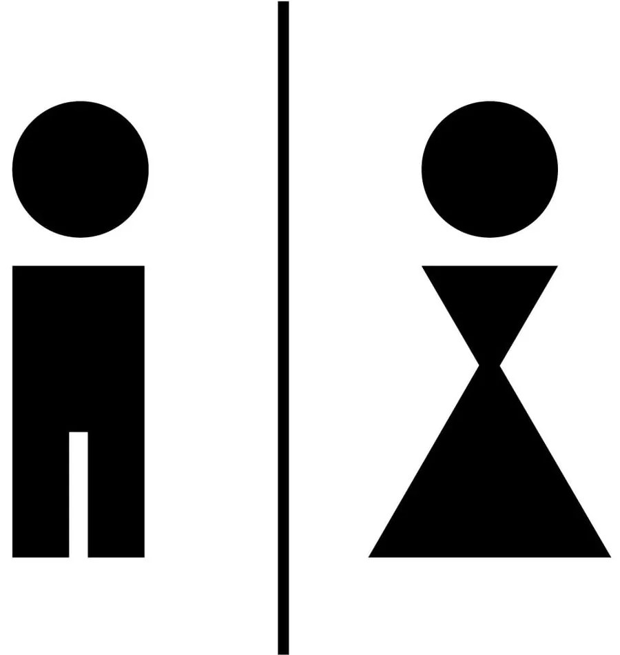 Autocolant Ambiance Man And Woman Restroom