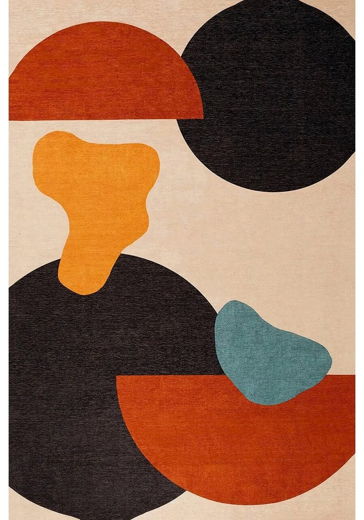 Covor, Woopamuk007, 120x180 cm, 70% bumbac/30% poliester, Multicolor
