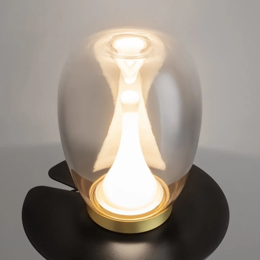 Veioza LED / Lampa de masa design decorativ Splash auriu/gri