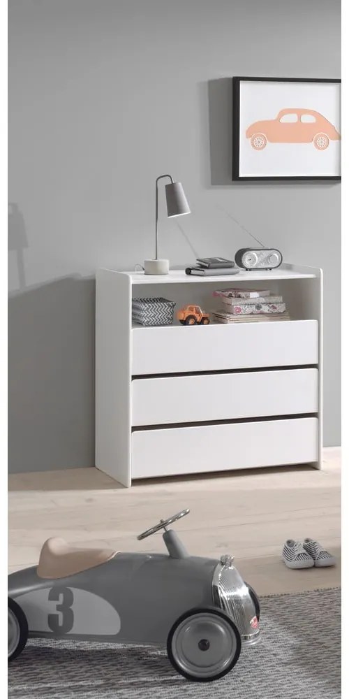 Comodă pentru copii Vipack Kiddy, alb