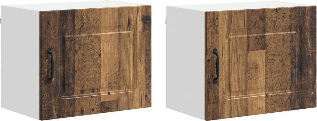 vidaXL Dulap de bucătărie Kalmar 2 pcs Lemn vechi 50 x 31 x 40 cm