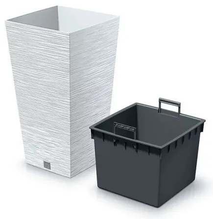Ghiveci de flori FURU SQUARE 29,5 cm, alb, 29,5 cm