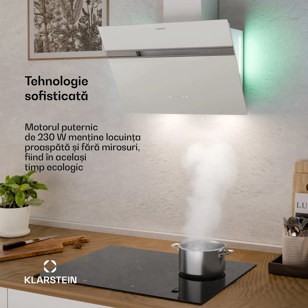 Klarstein Alina hotă, 60 cm, 600 m³/h, Silențioasă, EEC
