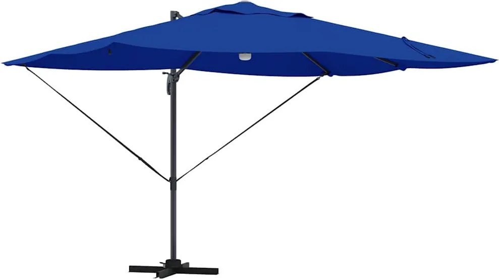 vidaXL Umbrelă de soare Albastru azur 351 x 250 x 253 cm