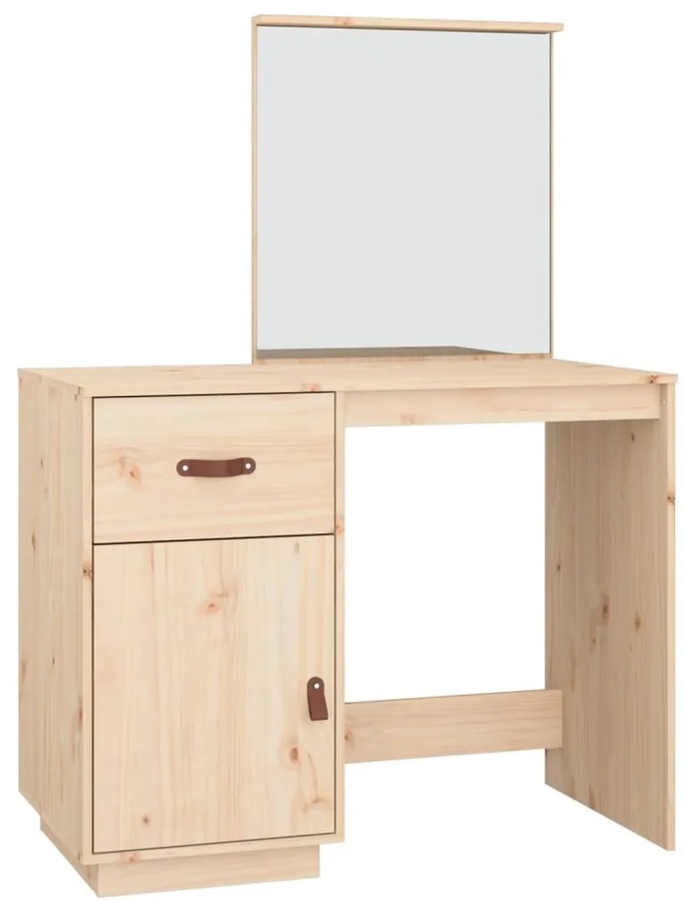820087 vidaXL Masă de toaletă, 95x50x134 cm, lemn masiv de pin