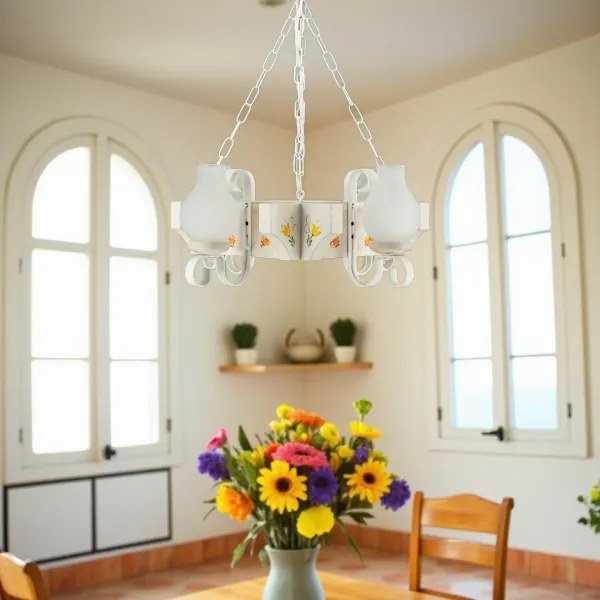 Brilagi - Candelabru cu lanț QUEEN 4xE14/40W/230V fag/crem