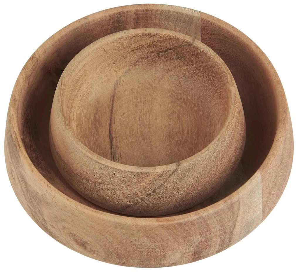 IB Laursen Set de 2 boluri din lemn de acacia ACACIA WOOD