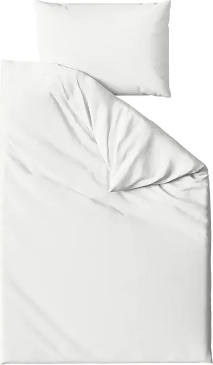 Set lenjerie de pat creponata DENYX BLEND crem deschis, buzunar hotel + cearsaf Jersey 90 x 200 cm gri-bej, pentru un pat simplu