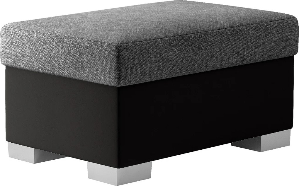 Taburet lemn masiv gri Gaultier 4 Negru/, 85 × 55 × 42 cm