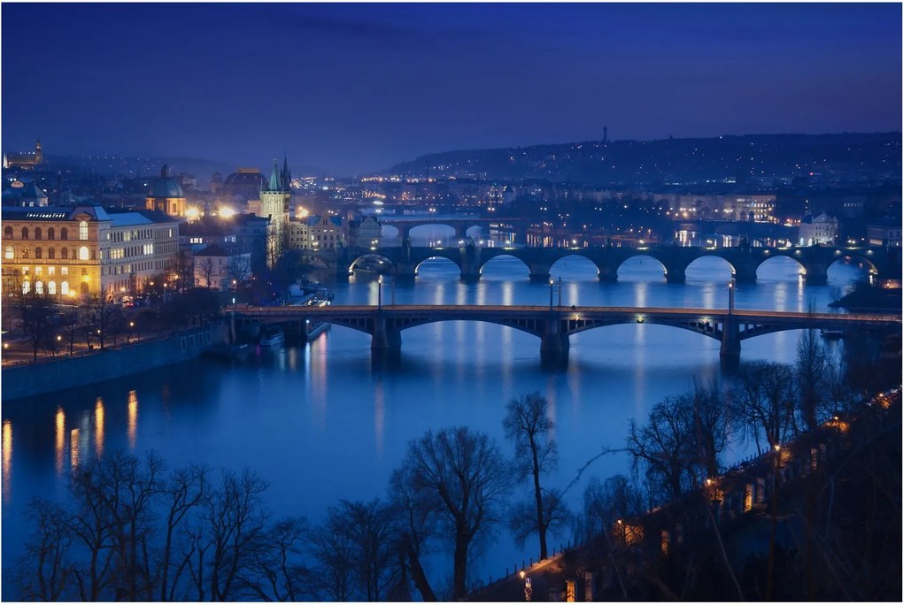 Tablou cu podurile din Praga (90x60 cm)