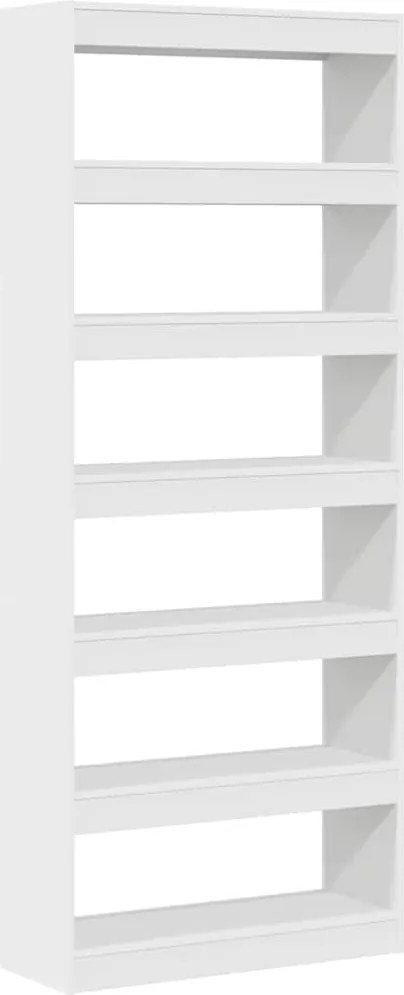 vidaXL Dulap pentru cărți cu raft Alb 80 x 30 x 198 cm Lemn compozit