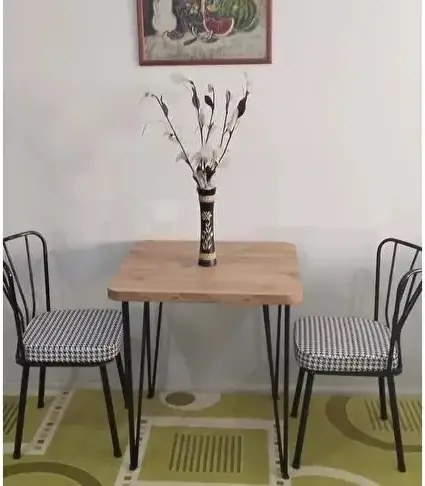 Masa bucatarie patrat texturata, Homs 70x70x75 cm,A0044