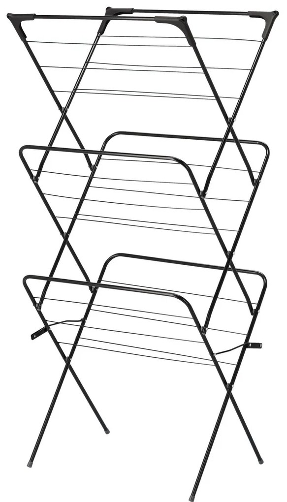 Uscător de rufe Aldotrade CAMILLA negru, 62 x 51 x 136,5 cm